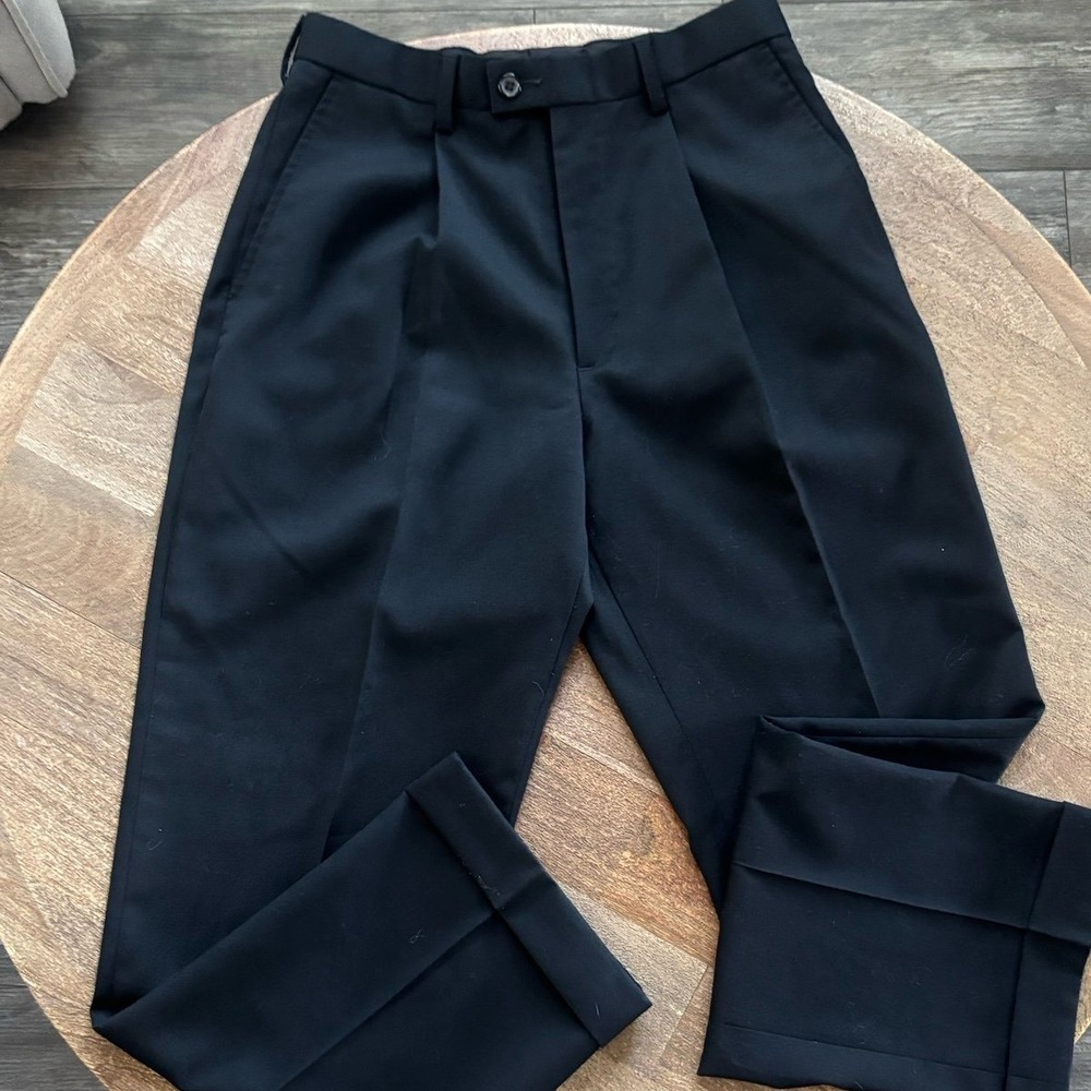 Nordstrom Boys Worsted Wool Dress Pants Size 16, Black